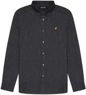 Lyle & Scott Herenoverhemd Lyle And Scott Fine Denim in zwart