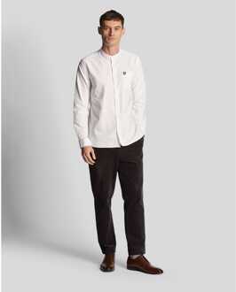 Lyle & Scott Herenoverhemd Lyle And Scott Oxford Grandad in Wit - maat