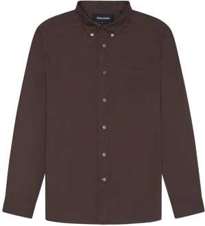 Lyle & Scott Herenoverhemd Lyle And Scott Tonal Eagle Plain Oxford in Groen - 2XL