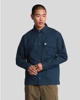Lyle & Scott Herenoverhemd met geplooide zakken Lyle And Scott in blauw