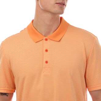 Lyle & Scott Herenpolo Lyle And Scott Golf Microstripe in Oranje - maat XL
