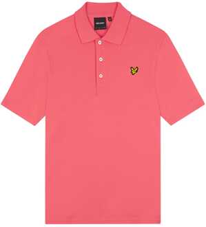 Lyle & Scott Herenpolo Lyle And Scott Plain in Roze - maat M