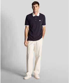 Lyle & Scott Herenpolo Lyle And Scott Tonal Ringer in Navy