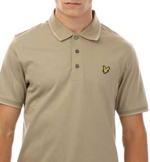 Lyle & Scott Herenpolo Lyle And Scott Tonal Tipped in Beige
