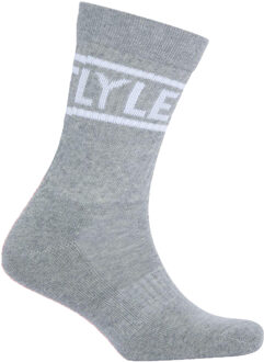 Lyle & Scott Herensportsokken met logo (Set van 3) (Grijs/Rood/Navy)