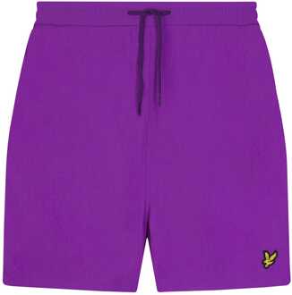 Lyle & Scott Herenzwemshort Lyle And Scott effen in paars - maat