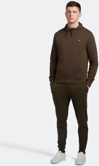 Lyle & Scott hoodie met rits in olijfgroen