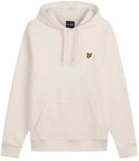 Lyle & Scott Hoodie van biologisch katoen met logo Beige