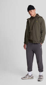 Lyle & Scott hybride olijfgroene hoodie met rits