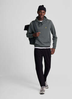 Lyle & Scott Interlock donkergrijze hoodie Grijs