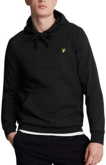Lyle & Scott Interlock gitzwarte hoodie - maat L