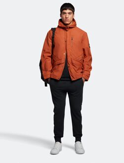 Lyle & Scott jack met capuchon in oranje - maat S