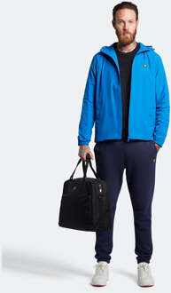 Lyle & Scott jack met rits en capuchon in blauw - maat S