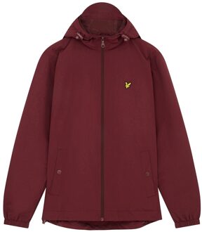 Lyle & Scott jack met rits en capuchon in bordeauxrood Bourgogne