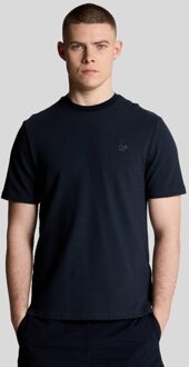 Lyle & Scott Jacquard Sovereign T-shirt - Middernachtblauw Navy