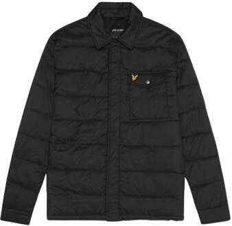 Lyle & Scott Jetzwart gewatteerd jack met kraag van Lyle & Scott