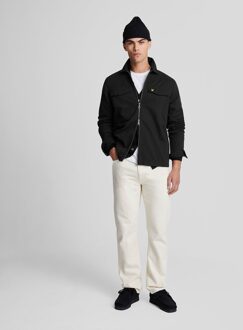 Lyle & Scott Jetzwart overshirtjack met Lyle & Scott-logo