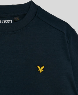 Lyle & Scott jongens Brushback fleece sweatshirt met ronde hals - marineblauw Navy