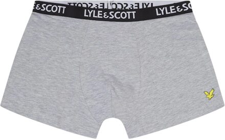 Lyle & Scott Jongens Core Boxershorts (Set van 3) (Grijs/Olijf/Zwart) - 8-9J / 128-134cm