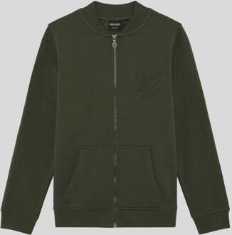 Lyle & Scott Jongens Embossed Eagle Track Jacket - Groen - maat 7-8J / 122-128cm