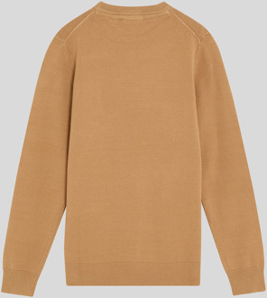 Lyle & Scott jongens L&S monogram ronde hals trui - bruin