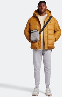 Lyle & Scott jubileum gouden rubberen pufferjack - maat XS Mosterdgeel