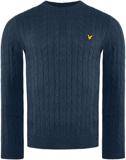 Lyle & Scott Kabel Heren Navy Trui - XS