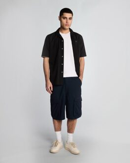 Lyle & Scott Katoenen Linnen Cargo Shorts - Donker Marineblauw