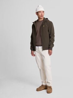 Lyle & Scott Katoenen Merino Trui met Ronde Hals, Bruin - maat S