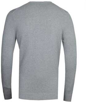 Lyle & Scott katoenen merinotrui met V-hals in grijs - maat S