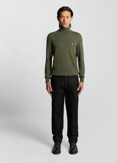 Lyle & Scott Katoenen Merinowollen Coltrui - Groen