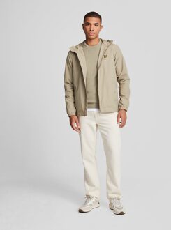 Lyle & Scott Katoenen Merinowollen Ronde Hals Trui Groen - maat