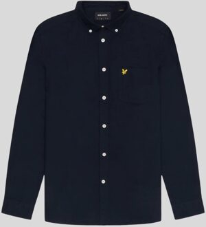 Lyle & Scott katoenen Oxford overhemd - marineblauw Navy