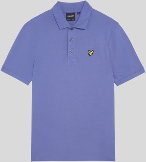 Lyle & Scott katoenen poloshirt - blauw - maat M