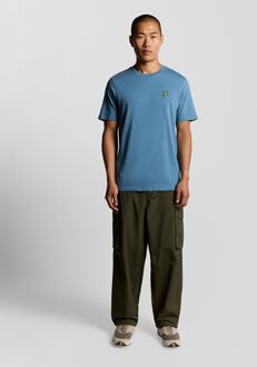 Lyle & Scott Katoenen Rundhals T-Shirt - Blauw - maat 2XL