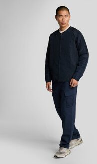 Lyle & Scott katoenen stretch ripstop broek - donkerblauw Donker Marine