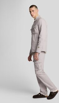 Lyle & Scott katoenen stretch ripstop broek - lichtgrijs