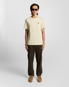 Lyle & Scott katoenen T-shirt met ronde hals - grijs Gebroken wit