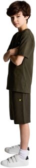 Lyle & Scott Katoenen trainingsbroek voor kinderen (Olijf) - 3-4J / 98-104cm