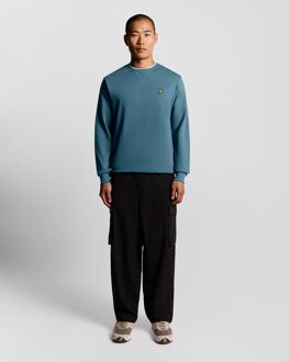 Lyle & Scott Katoenen Trui met Ronde Hals - Blauw