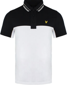 Lyle & Scott Kendall Golf Heren Wihte Poloshirt Zwart/wit