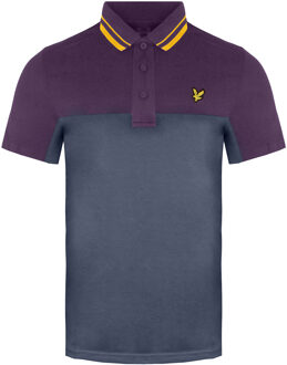 Lyle & Scott Kendall Heren Grijs/Paars Poloshirt Veelkleurig