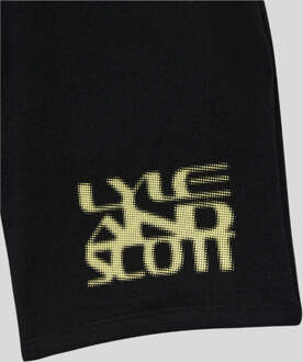 Lyle & Scott Kids Formation Blur Graphic Sweatshorts - Zwart