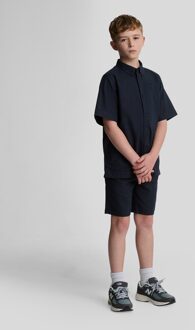 Lyle & Scott Kinderen Linnen Korte Mouwen Shirt - Donker Marineblauw