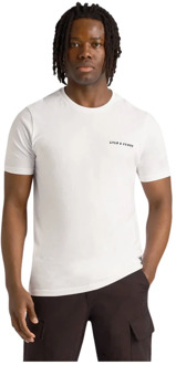 Lyle & Scott Korte mouw T-shirt Ts2007V Lyle & Scott , White , Heren - Xl,L