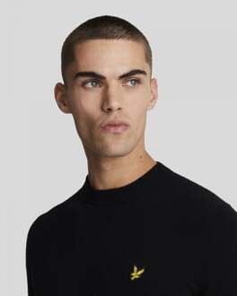 Lyle & Scott Lammywolmix Heren Ronde Hals Trui Zwart