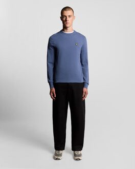 Lyle & Scott Lamswol Blend Ronde Hals Trui - Grijs