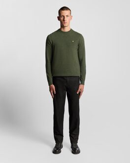 Lyle & Scott Lamswol Blend Ronde Hals Trui - Groen - M