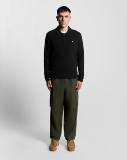 Lyle & Scott lamswolmix rugbytrui - zwart