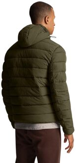 Lyle & Scott Lichtgewicht herenpufferjack (Olijf)